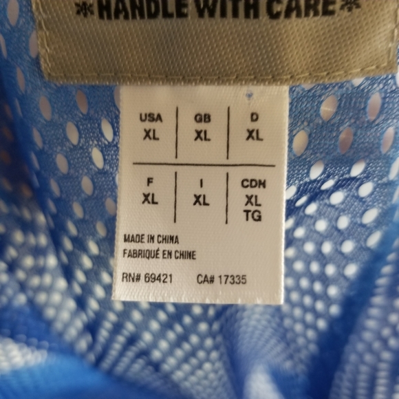 Reebok  windbreaker xl clear and blue mesh - Picture 4 of 4